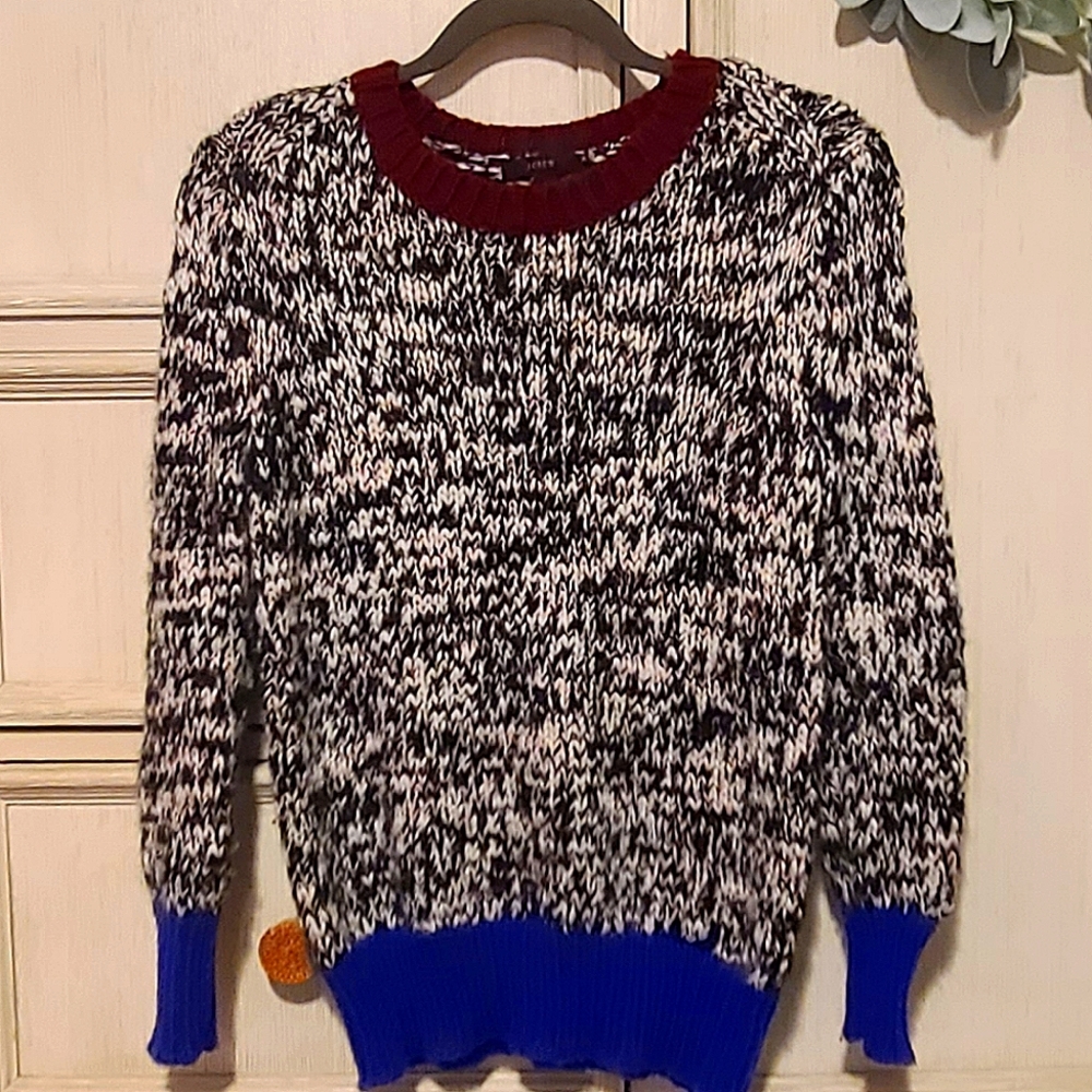 Jcrew colorblock sweater xs!